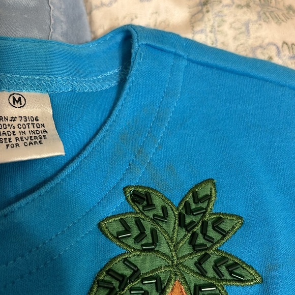 Michael Simon cotton knit button front top cardigan. Look at all photos. - Picture 9 of 9